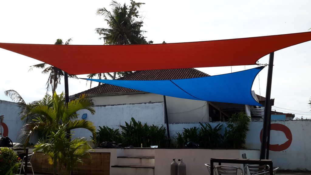 Shade Sails - HDPE (High density polyethylene) - Provides 85%  to 95% UV protection.