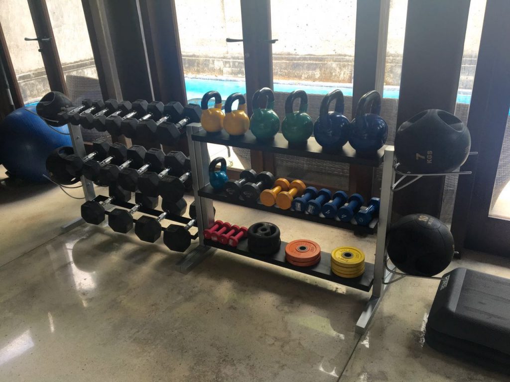 Galvanized frame weight racks